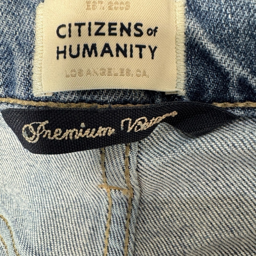 Citizens of Humanity Daphne Crop High -Rise Straight Distressed Jean size 29 - Picture 6 of 11